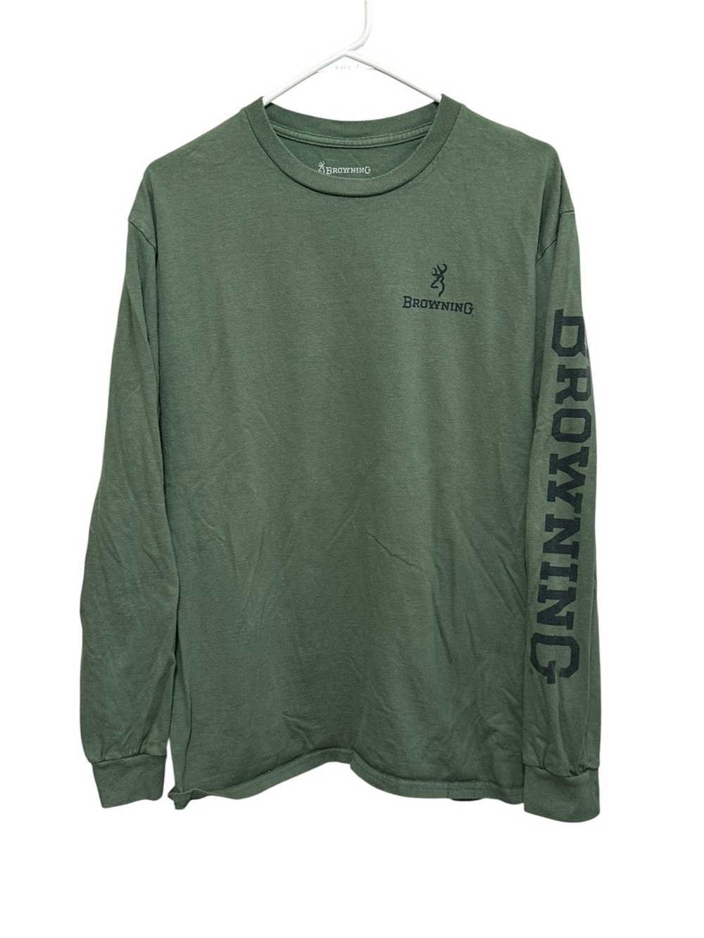 Browning Olive Green Long Sleeve Logo Tee